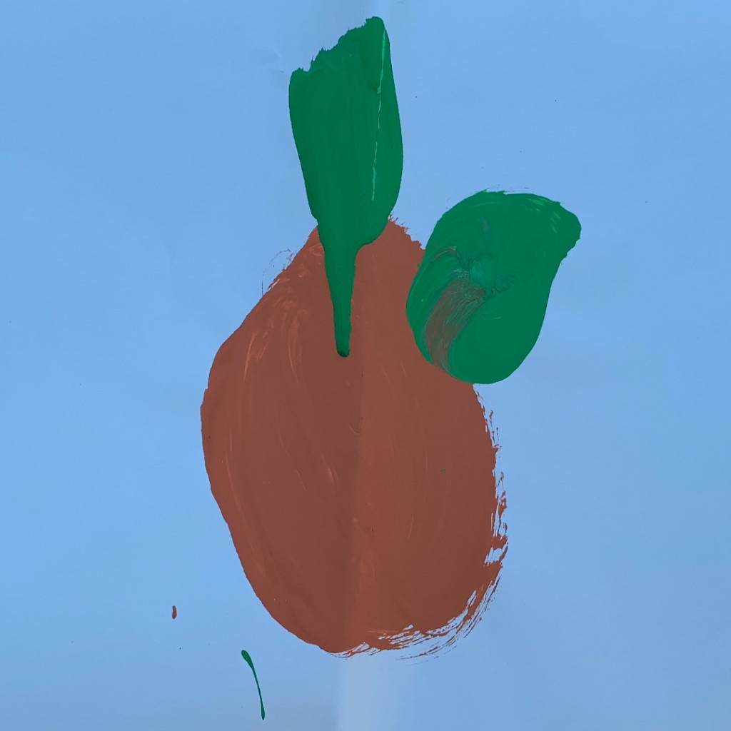 River, Nectarine — tempera on paper, San Francisco