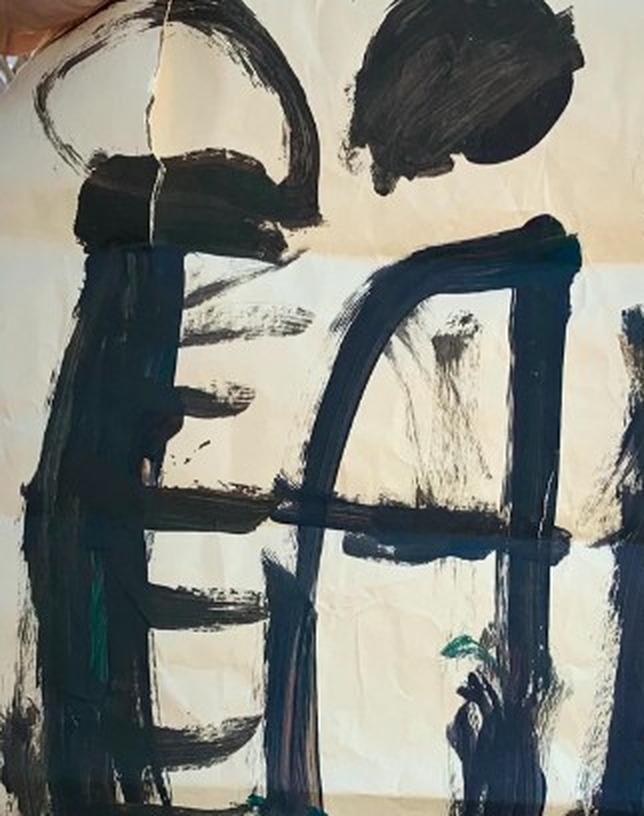 Vivienne, Hieroglyphics — tempera on paper, San Francisco